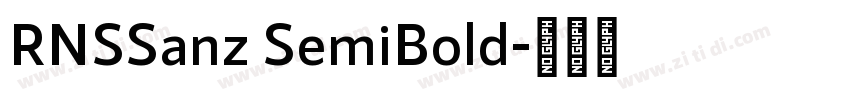 RNSSanz SemiBold字体转换